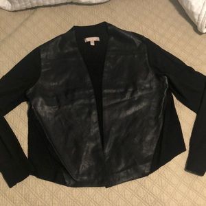 Faux Leather Sweater
